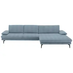 Ecksofa in Chenille Blau 310/180 cm