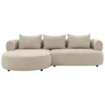 XXXLutz Lauterach - Ihr M&ouml;belhaus bei Bregenz Ecksofa Ferro in Chenille Beige 156/256 cm