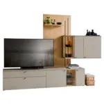 XXXLutz Lauterach - Ihr M&ouml;belhaus bei Bregenz Wohnwand in Wildeiche, Seidengrau 300/224/43 cm