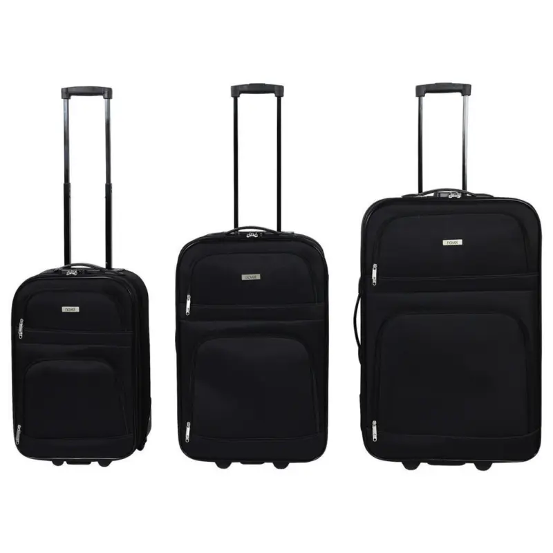 Reisekofferset Schwarz 3-teilig
