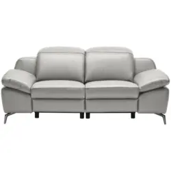 2-Sitzer-Sofa in Echtleder Grau