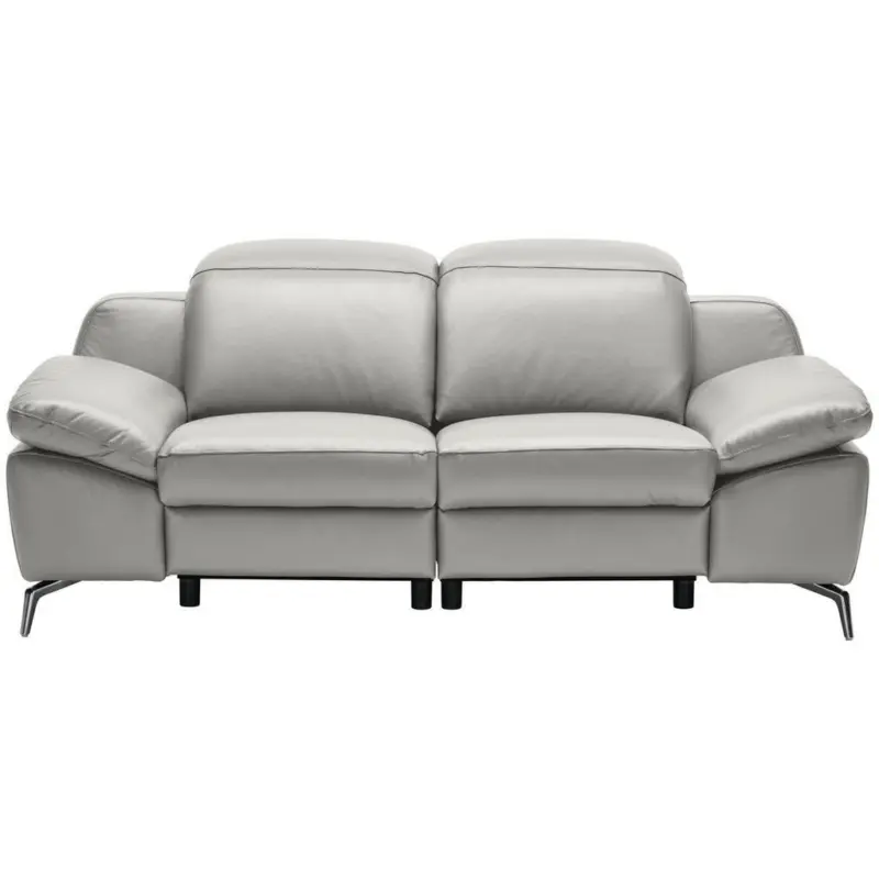 2-Sitzer-Sofa in Echtleder Grau