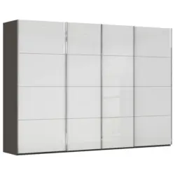 Schwebet&uuml;renschrank in Graphitfarben, Wei&szlig;