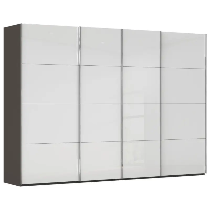 Schwebet&uuml;renschrank in Graphitfarben, Wei&szlig;