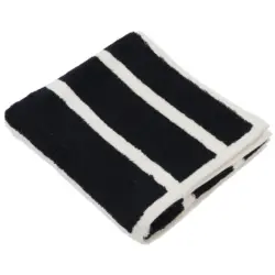 Handtuch 50/100 cm Schwarz, Ecru