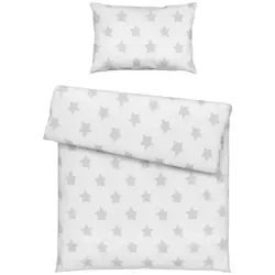 Babybettw&auml;sche Sterne Webstoff 100/135 cm