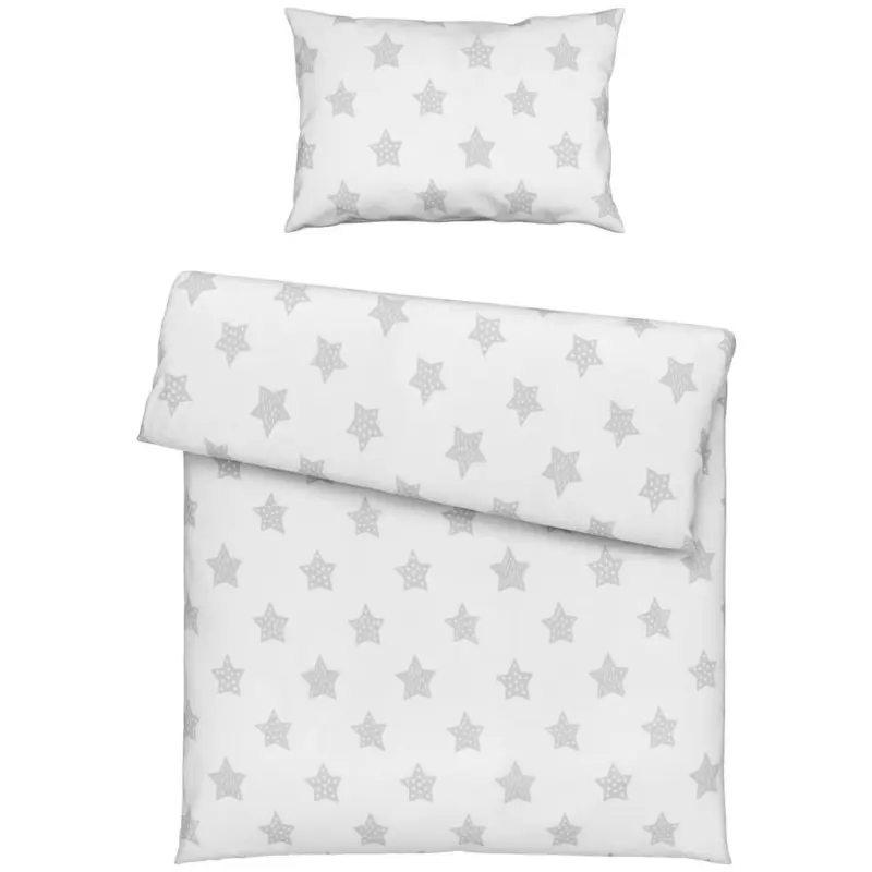 Babybettw&auml;sche Sterne Webstoff 100/135 cm