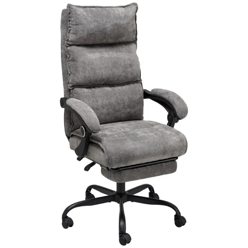 Drehstuhl in Chenille Grau