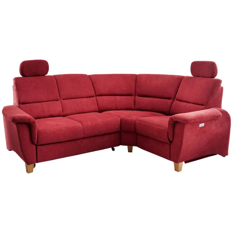 Ecksofa in Struktur Rot 237/186 cm