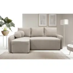 Ecksofa Fancy in Struktur, Boucl&eacute; Taupe