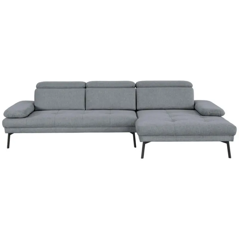 Ecksofa More_LZ in Webstoff Graublau 296/188 cm
