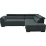Ecksofa in Struktur Dunkelgrau 284/205 cm