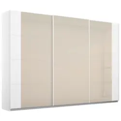 Schwebet&uuml;renschrank in Wei&szlig;, Champagner