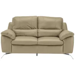 2,5-Sitzer in Kombination Echtleder/Lederlook Greige