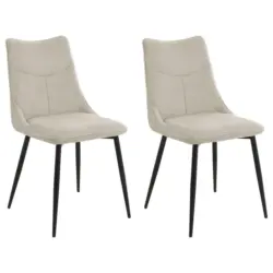 Stuhl-Set 2 St&uuml;ck Webstoff