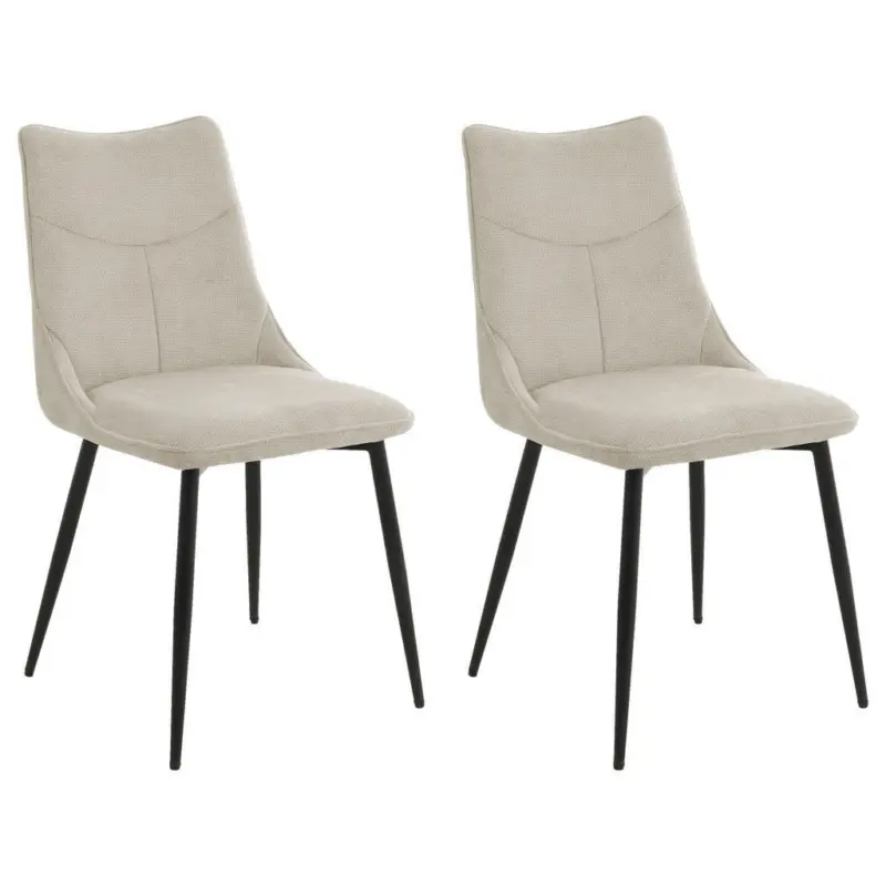 Stuhl-Set 2 St&uuml;ck Webstoff