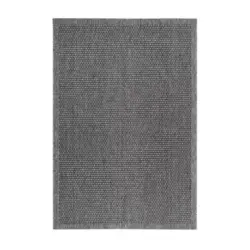 Flachwebeteppich 80/150 cm Indonesia - Kediri Silber Grau