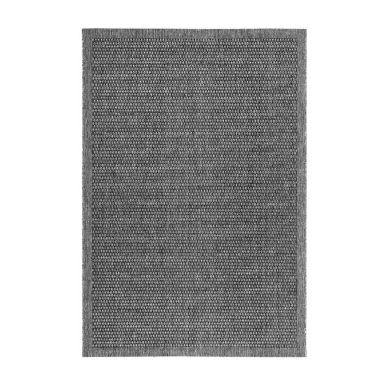 Flachwebeteppich 80/150 cm Indonesia - Kediri Silber Grau