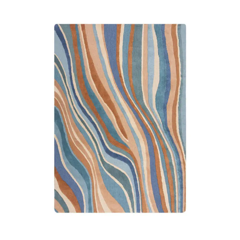 Wollteppich 160/230 cm Blau