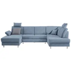 Wohnlandschaft in Struktur Blau