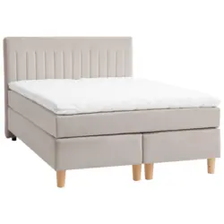 Boxspringbett 140/200 cm in Graubraun