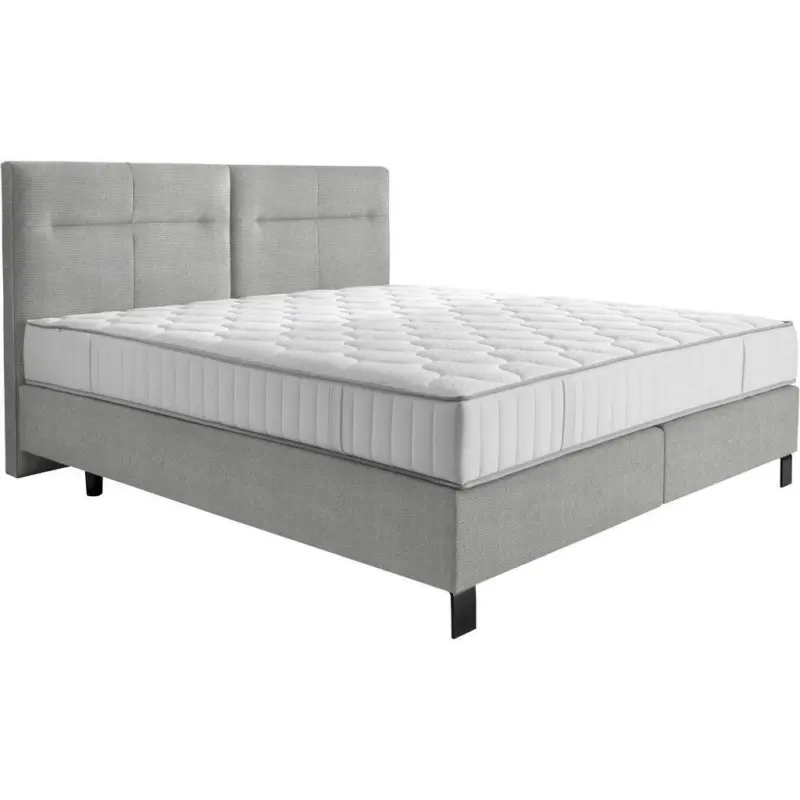 Boxspringbett 240/220 cm in Hellgrau