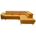 XXXLutz Lauterach - Ihr M&ouml;belhaus bei Bregenz Ecksofa in Echtleder Currygelb 270/220 cm