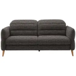 2-Sitzer-Sofa in Webstoff Braun, Dunkelgr&uuml;n