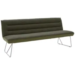 Sitzbank 228/89/68 cm in Gr&uuml;n, Edelstahlfarben