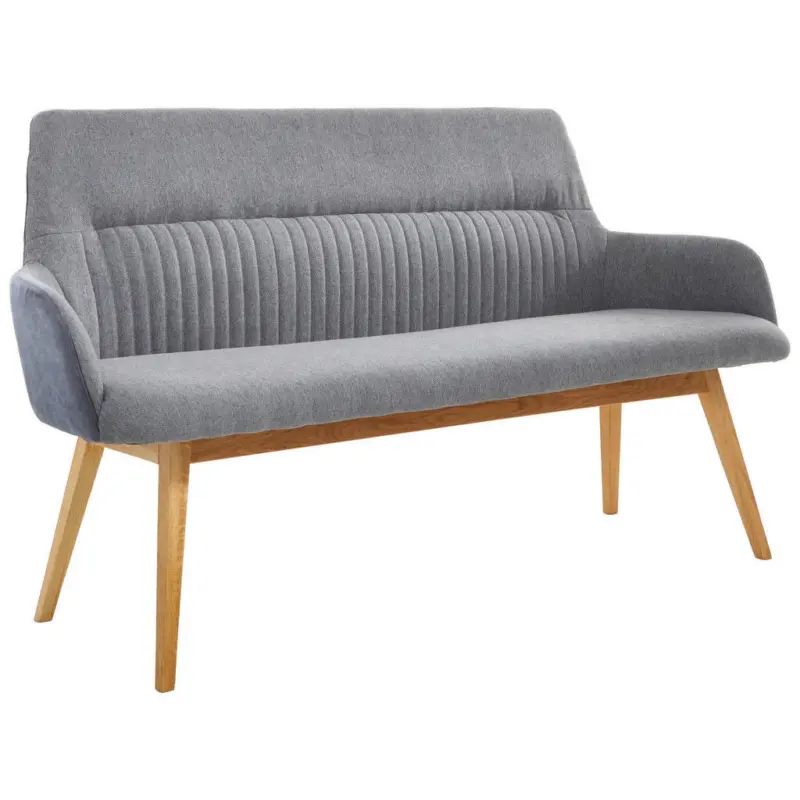 Sitzbank 157/88/62,5 cm in Eichefarben, Dunkelgrau