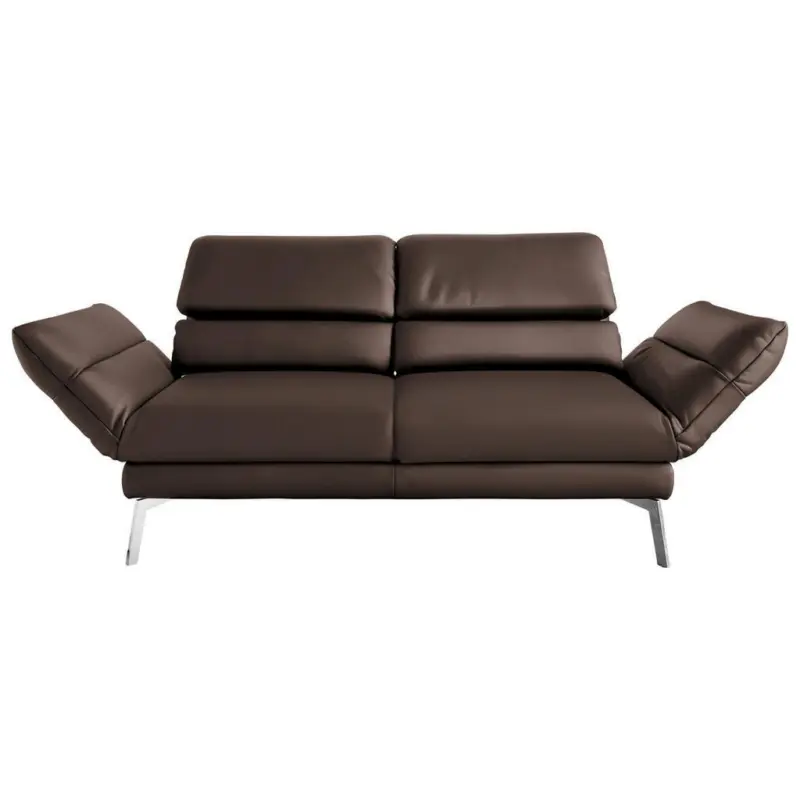 2-Sitzer-Sofa in Echtleder Dunkelbraun