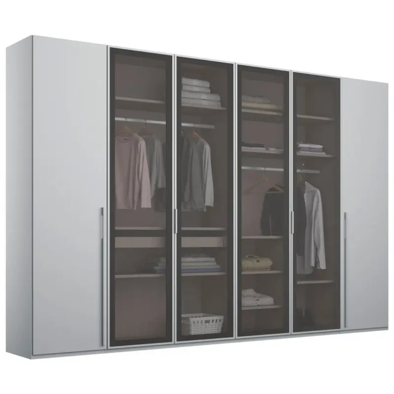 Dreht&uuml;renschrank in Grau, Hellgrau