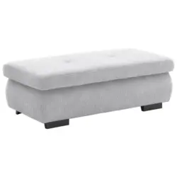 Hocker in Textil Silberfarben