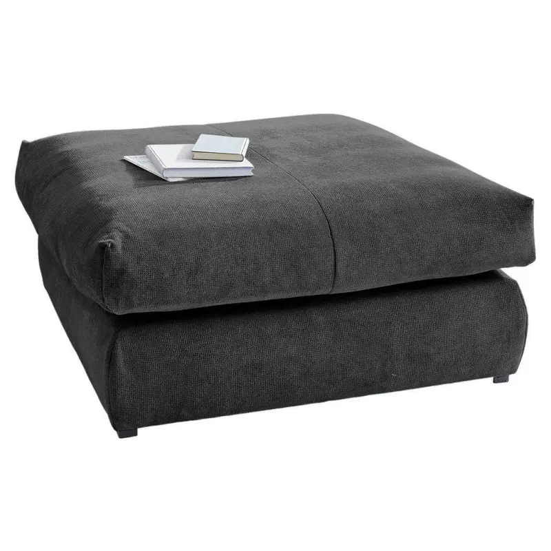 Hocker in Textil Schwarz