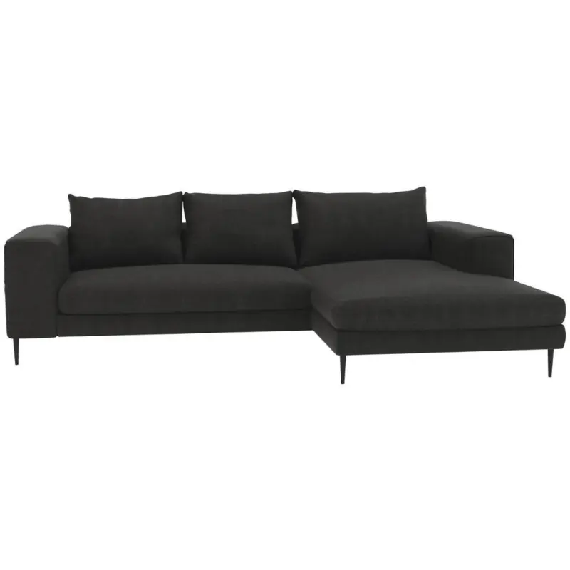 Ecksofa Aurora in Struktur Graphitfarben 325/170 cm