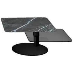 Couchtisch in Metall, Glas, Keramik, Holzwerkstoff 68/68/36 cm