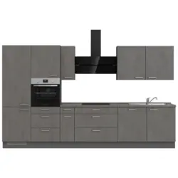 K&uuml;chenleerblock 360 cm in Schieferfarben