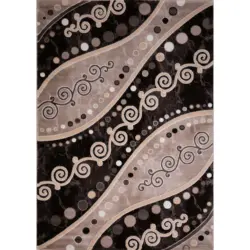 Vintage-Teppich 200/290 cm Eleysa Dunkelbraun, Hellbraun