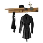 XXXLutz Lauterach - Ihr M&ouml;belhaus bei Bregenz Hutablage in Wildeiche furniert, mehrschichtige Massivholzplatte (Tischlerplatte) Graphitfarben, Wildeiche