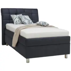 Polsterbett Matratze, Lattenrost Dunkelblau 140/200 cm