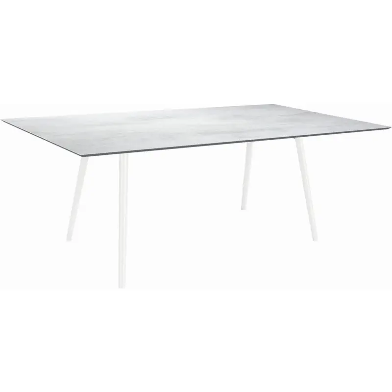 Gartentisch Kunststoff Hellgrau rechteckig