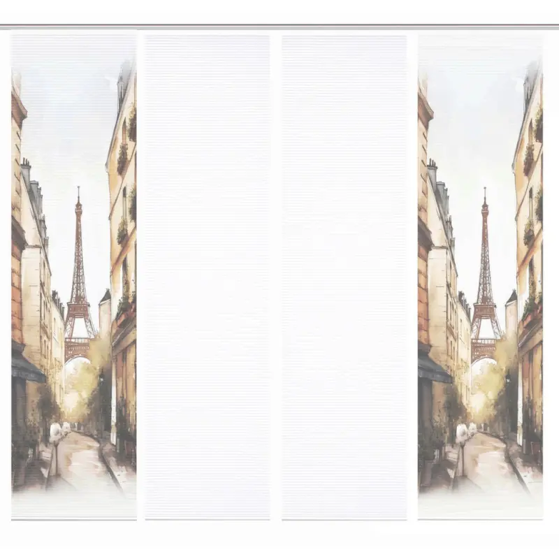 Fl&auml;chenvorhang in Naturfarben, Wei&szlig; blickdicht