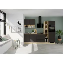 K&uuml;chenblock 280 cm in Braun