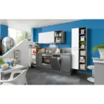 XXXLutz Lauterach - Ihr M&ouml;belhaus bei Bregenz K&uuml;chenblock 320 cm in Anthrazit, Wei&szlig;