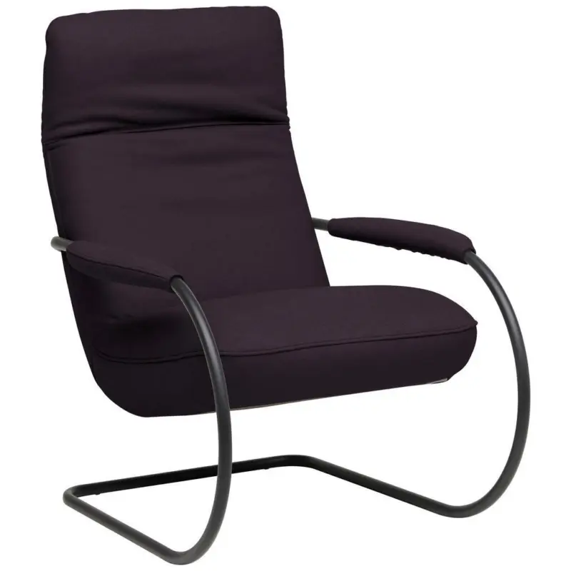 Sessel in Echtleder Violett