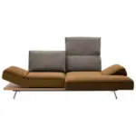 XXXLutz Lauterach - Ihr M&ouml;belhaus bei Bregenz Ecksofa in Flachgewebe Braun, Goldfarben 240/132 cm