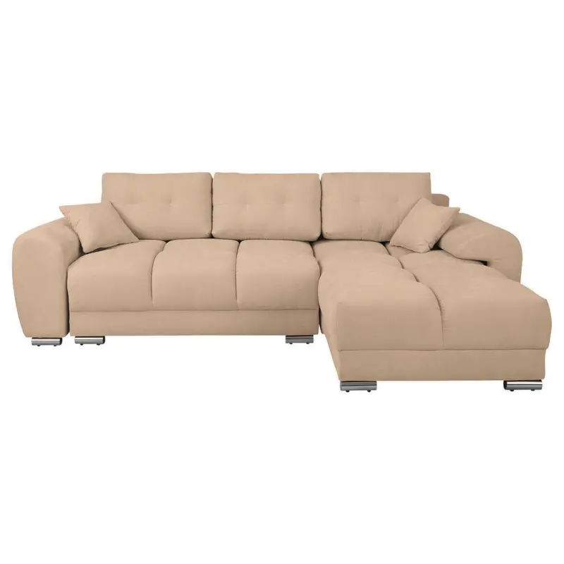 Ecksofa Azzuro Bis in Mikrofaser Beige