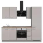 XXXLutz Lauterach - Ihr M&ouml;belhaus bei Bregenz K&uuml;chenleerblock 240 cm in Grau, Eiche dunkel