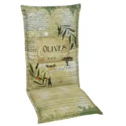 Sesselauflage in Gr&uuml;n, Beige