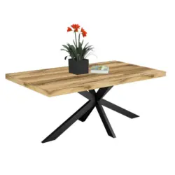 Esstisch in Metall, Holzwerkstoff 210/100/78,4 cm